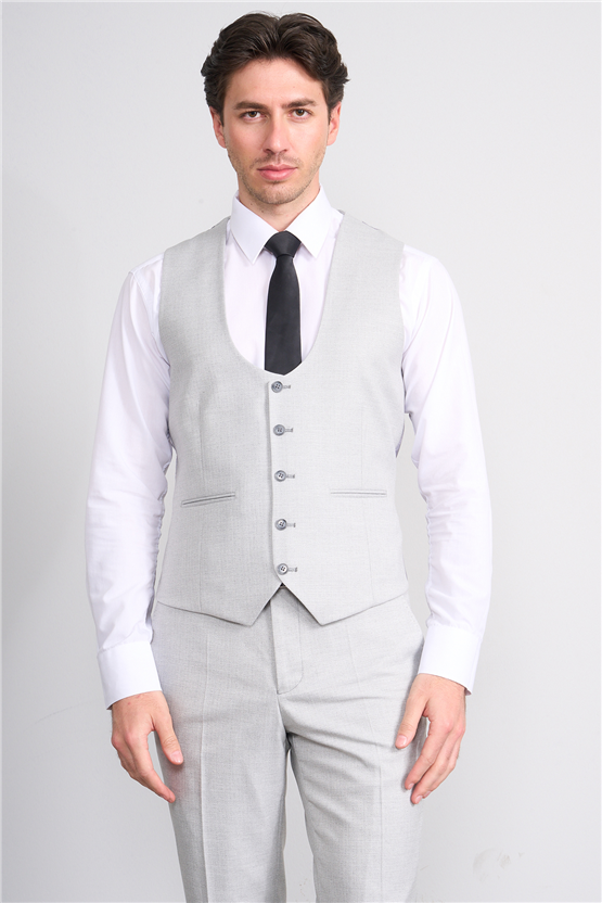 Kagi Y26 Ramırez Slim Fit Yelekli Takım Elbise A.Gri