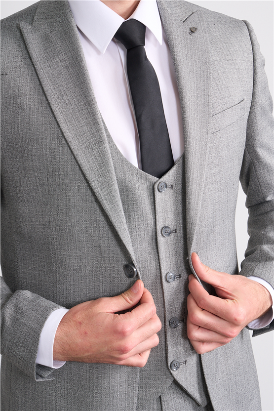 Kagi Y26 Ramırez Slim Fit Yelekli Takım Elbise Siyah