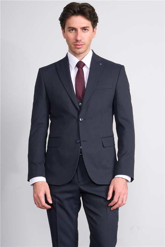 Kagi Y26 Salvador Slim Fit Yelekli Takım Elbise Lacivert