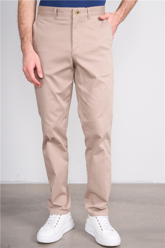 Kagi Y26 Toledo Keten Pantolon Bej