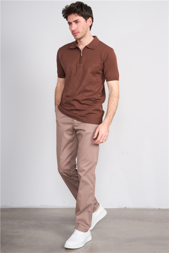 Kagi Y26 Toledo Keten Pantolon Kahverengi