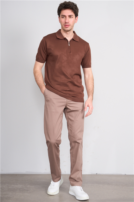 Kagi Y26 Toledo Keten Pantolon Kahverengi