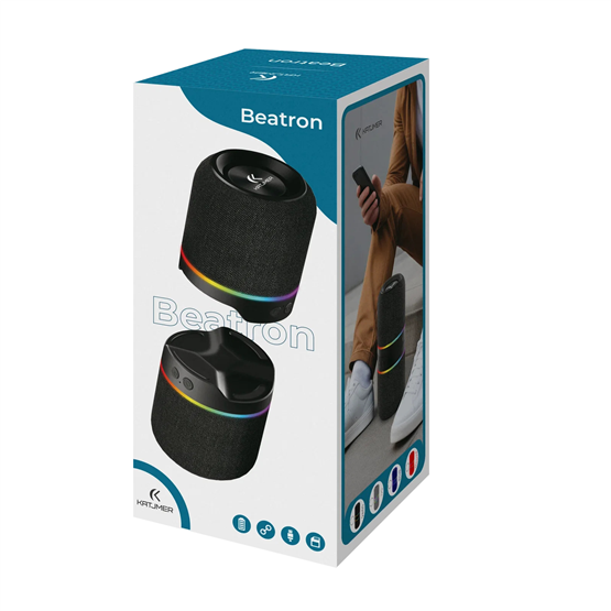 KATJMER BEATRON Bluetooth Hoparlör RGB Işıklı TWS Destekli Taşınabilir Speaker
