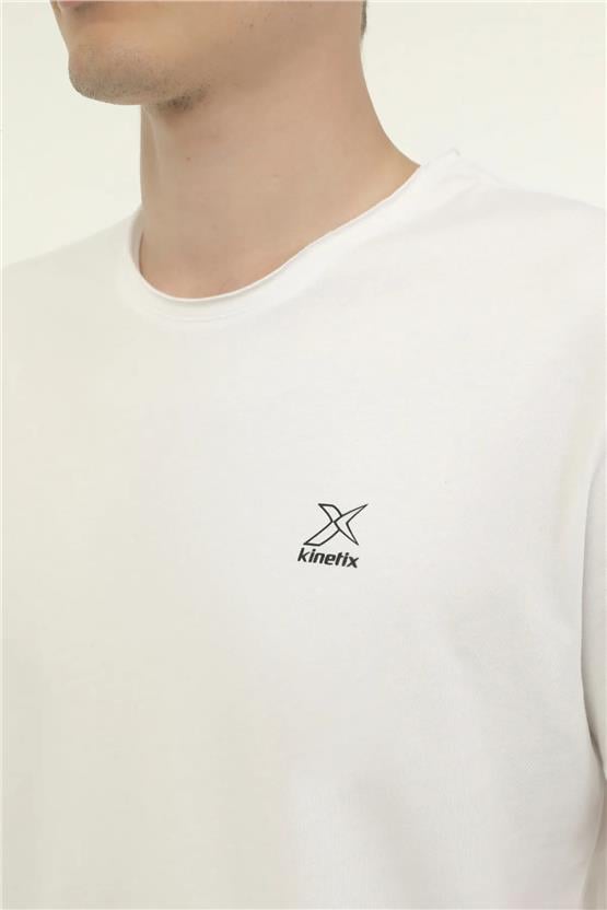 Kınetıx A10150993508010 4M M-Sn234 Bsc Raw Edge 4Fx Beyaz Erkek T-Shirt