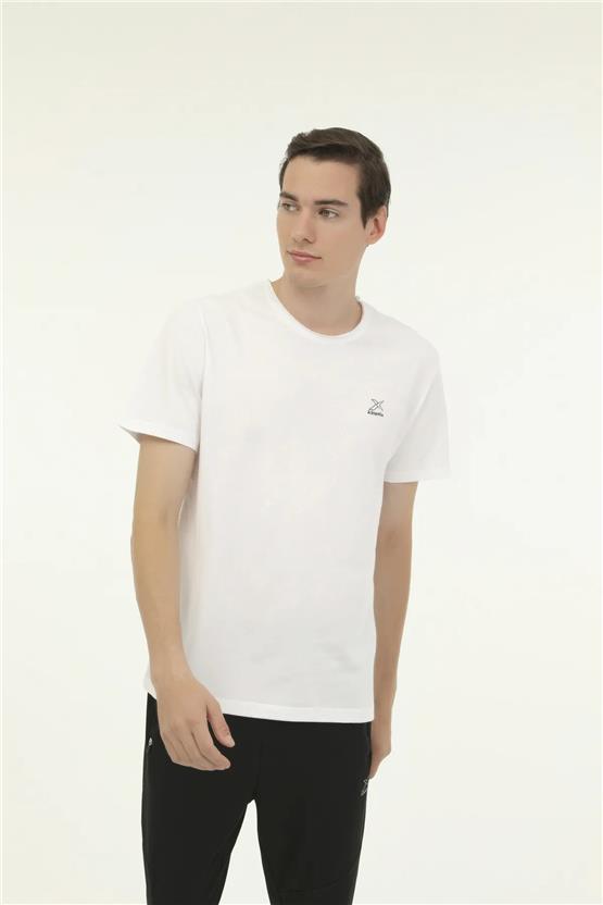Kınetıx A10150993508010 4M M-Sn234 Bsc Raw Edge 4Fx Beyaz Erkek T-Shirt