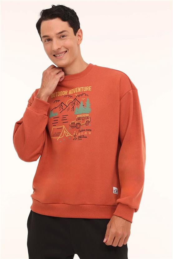 Kınetıx A10187659608010 4W Ml Fıre 16Otd103 4Pr Kıremıt Erkek Sweatshırt