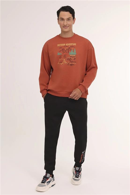 Kınetıx A10187659608010 4W Ml Fıre 16Otd103 4Pr Kıremıt Erkek Sweatshırt