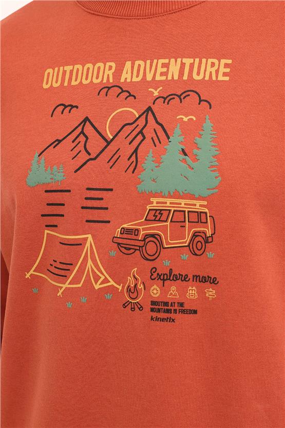 Kınetıx A10187659608010 4W Ml Fıre 16Otd103 4Pr Kıremıt Erkek Sweatshırt