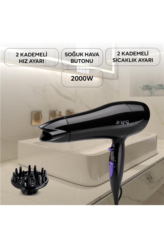 King Adora K-428 2000W Sac Kurutma Makinesi