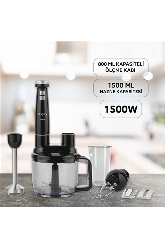 King Bodıe KKB973 Komple Blender Set Siyah Gümüş