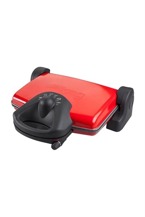 King P 637 GrillMax 1600 W Granit Tost Makinesi - Kırmızı