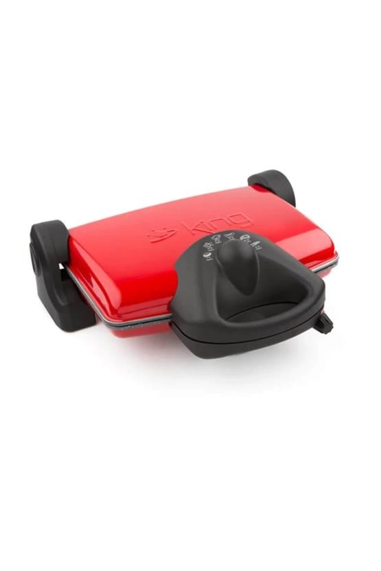 King P 637 GrillMax 1600 W Granit Tost Makinesi - Kırmızı