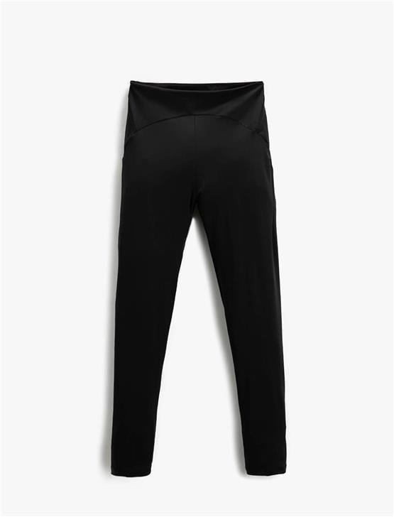 Koton 3SAK40018NK Siyah Kadın Elastan Jersey Tayt