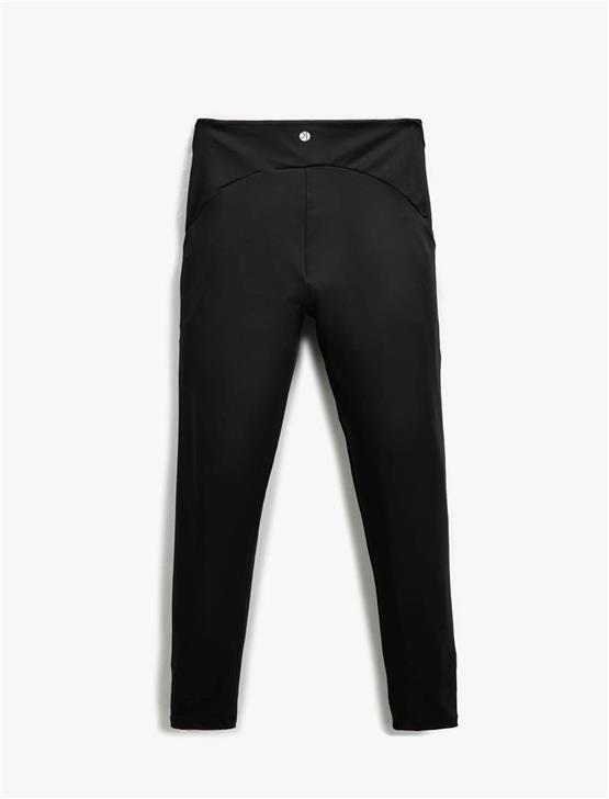 Koton 3SAK40018NK Siyah Kadın Elastan Jersey Tayt