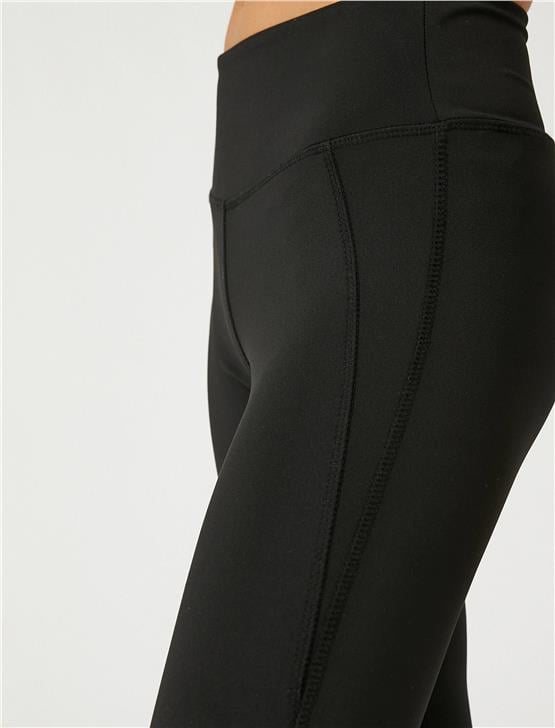 Koton 3Sak40028Nk 999 Siyah Kadın Elastan Jersey Tayt