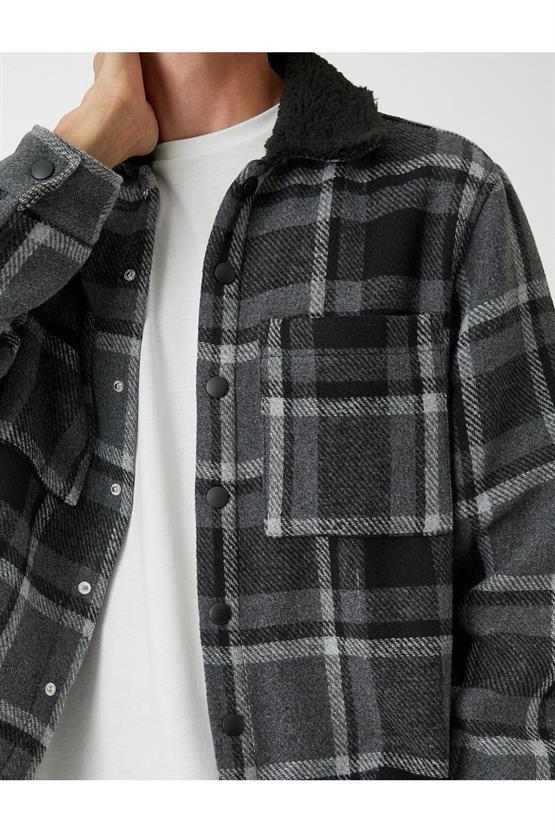 Koton 3Wam20171Hw Siyah 999 Erkek Akrılık Outerwear Kaban