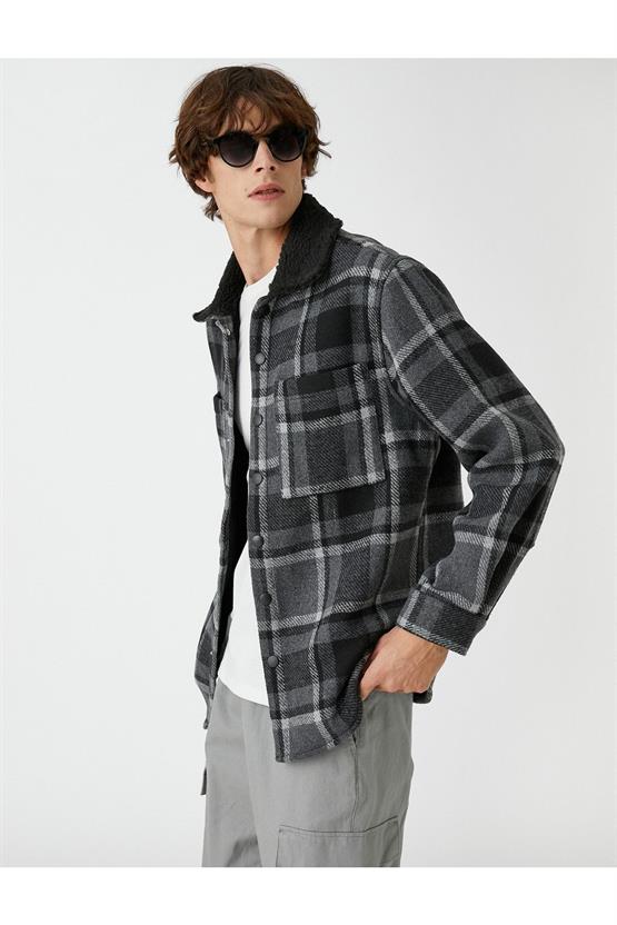 Koton 3Wam20171Hw Siyah 999 Erkek Akrılık Outerwear Kaban