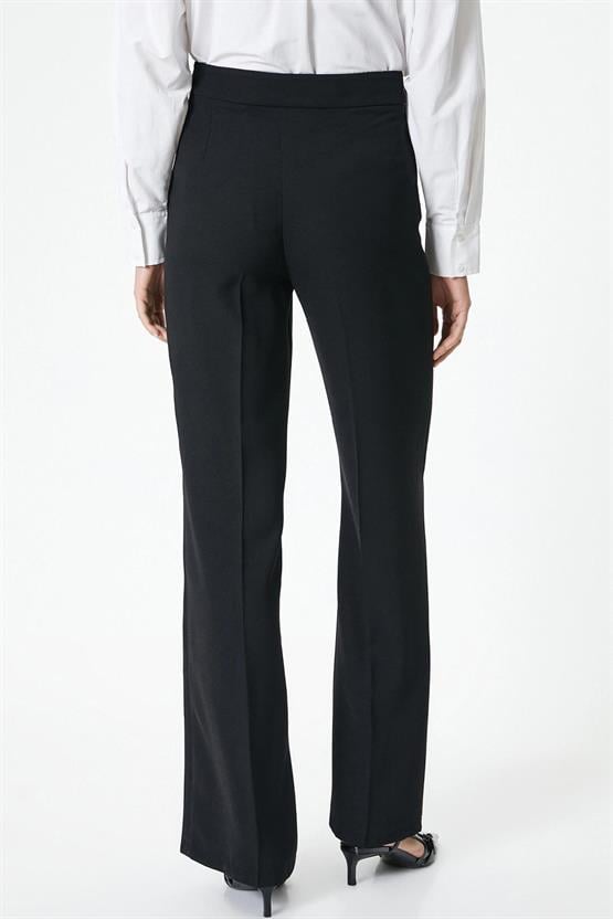 Koton 4Sak40048Uw 999 Siyah Kadın Dokuma Pantolon