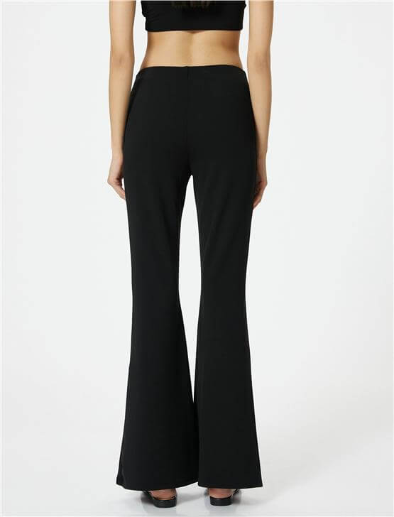 Koton 4Sak80016Ek 999 Siyah Kadın Elastan Jersey Tayt