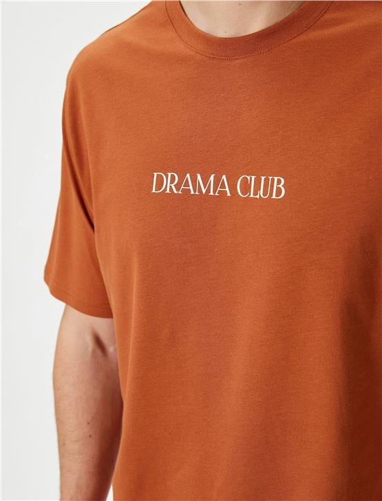 Koton 4Sam10038Hk Km1 Kiremit Erkek Jersey Pamuk Kısa Kollu T-shirt