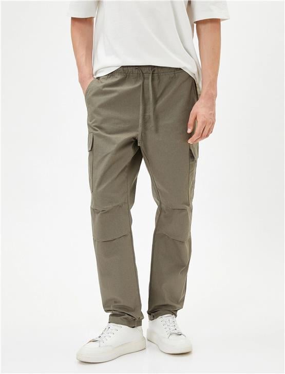 Koton 4Sam40007Hw 858 Haki Erkek Pamuk Dokuma Pantolon