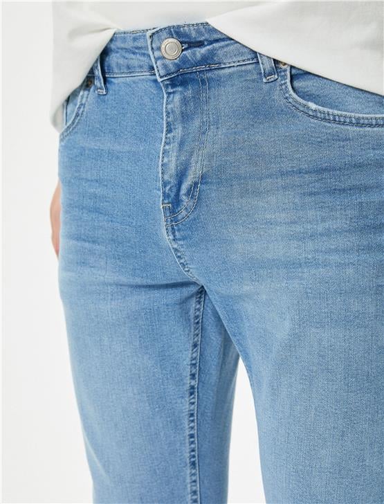 Koton 4Sam40014Nd 600 Açık indigo Erkek Pamuk Denim Pantolon