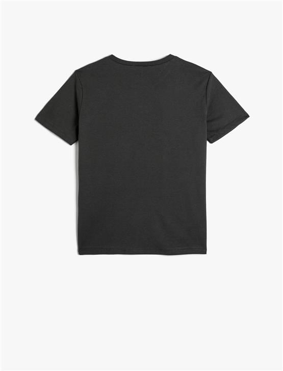 Koton 4Skb10177Tk 047 Antrasit Erkek Çocuk Jersey Kısa Kollu T-Shirt