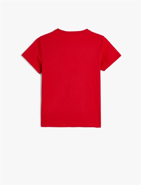 Koton 4Skg10026Ak 401 Kırmızı Kız Çocuk Pamuk Jersey Kısa Kollu T-Shirt