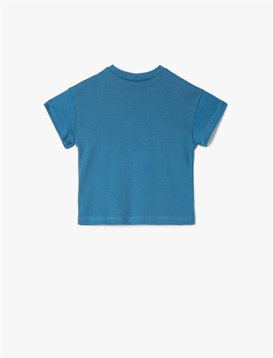 Koton 4Smb10017Tk 624 Mavi Erkek Bebek Jersey Kısa Kollu T-Shirt