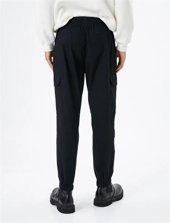 Koton 4Wam40007Hw 999 Siyah Erkek Pamuk Woven Bottoms Pantolon