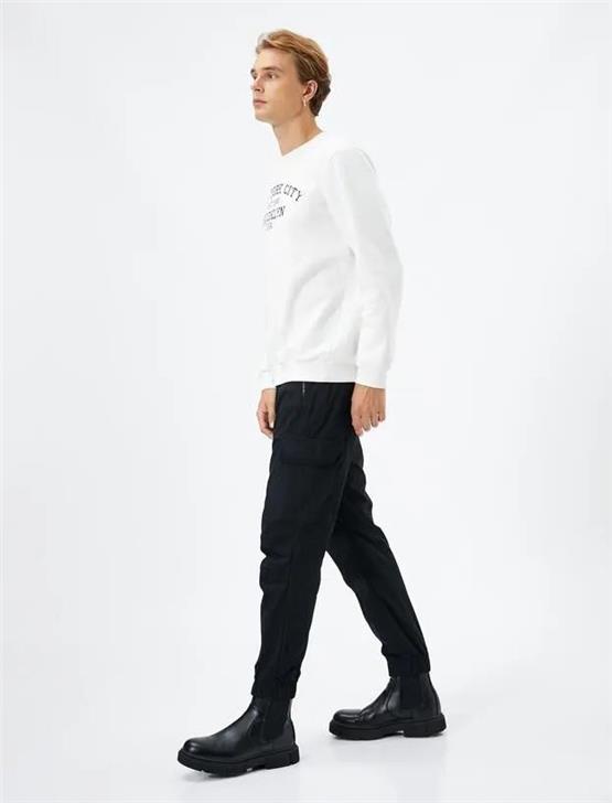 Koton 4Wam40007Hw 999 Siyah Erkek Pamuk Woven Bottoms Pantolon