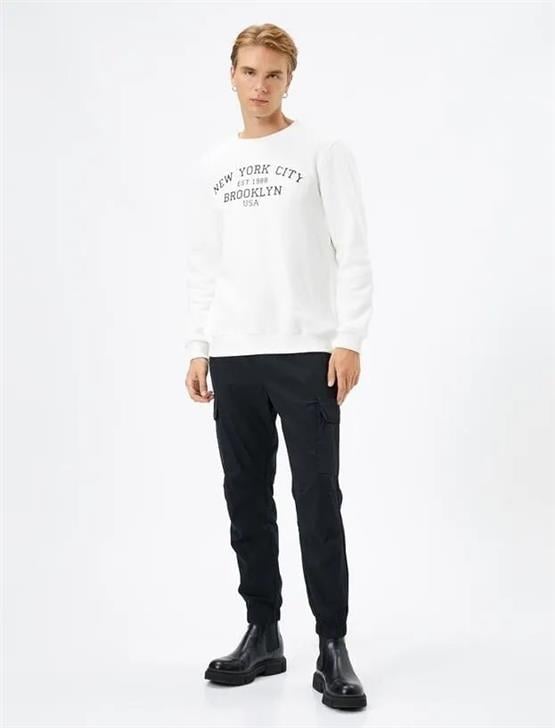 Koton 4Wam40007Hw 999 Siyah Erkek Pamuk Woven Bottoms Pantolon