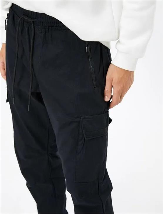 Koton 4Wam40007Hw 999 Siyah Erkek Pamuk Woven Bottoms Pantolon