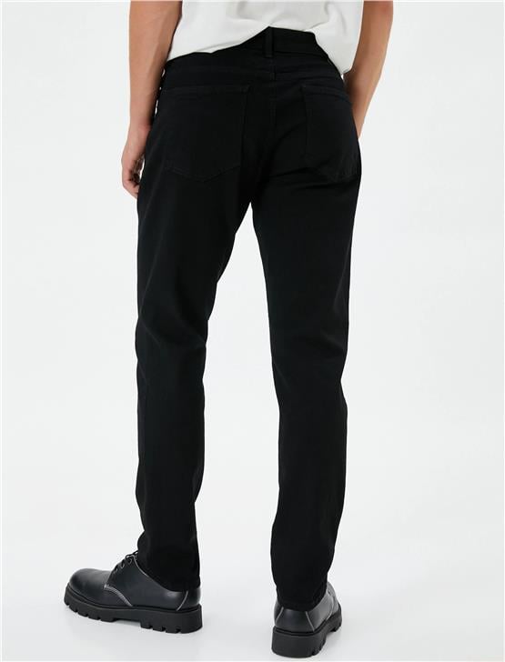 Koton 4Wam40031Nd 999 Siyah Erkek Pamuk Denim Basic Pantolon