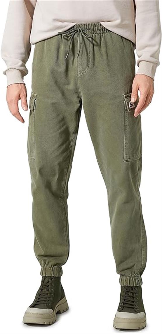 Koton 4Wam40033Hw 871 Haki Erkek Pamuk Woven Bottoms Pantolon