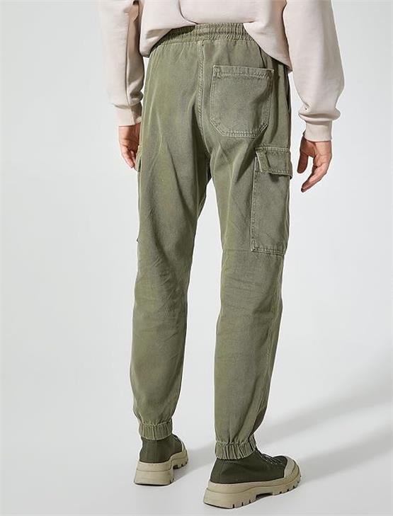 Koton 4Wam40033Hw 871 Haki Erkek Pamuk Woven Bottoms Pantolon