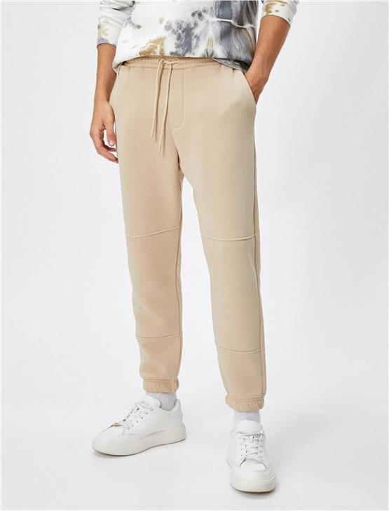 Koton 4Wam40057Mk 050 Bej Erkek Pamuk Jersey Eşofman Alt