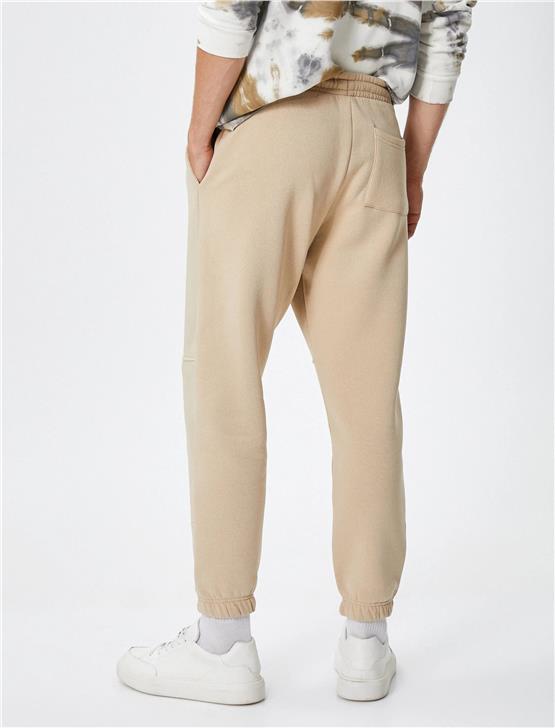 Koton 4Wam40057Mk 050 Bej Erkek Pamuk Jersey Eşofman Alt