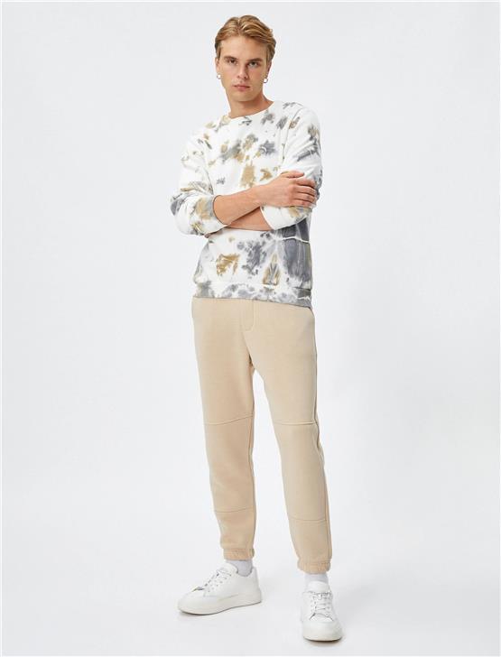 Koton 4Wam40057Mk 050 Bej Erkek Pamuk Jersey Eşofman Alt