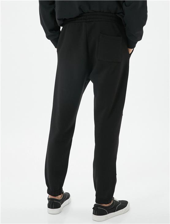 Koton  4Wam40057Mk 999 Siyah Erkek Pamuk Jersey Eşofman Alt