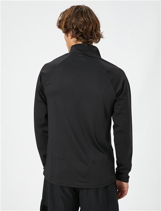 Koton 4Wam70010Nk 999 Sıyah Erkek Jersey Sweatshırt