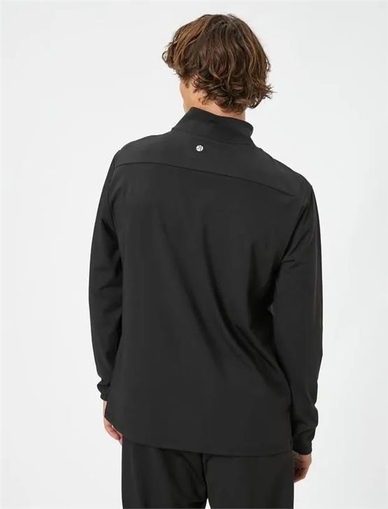 Koton 4Wam70015Nk 999 Siyah Erkek Elastan Jersey Sweatshirt