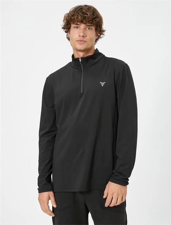 Koton 4Wam70015Nk 999 Siyah Erkek Elastan Jersey Sweatshirt