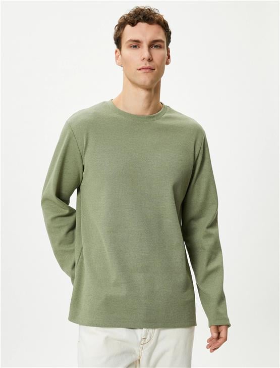 Koton 4Wam70188Mk 792 Yesıl Erkek Jersey Kazak