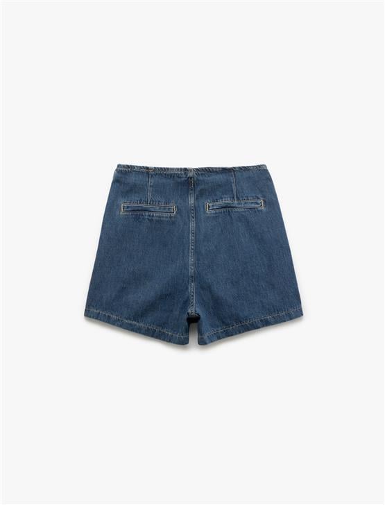 Koton 5Sal40010Md Drk Koyu Indıgo Kadın Pamuk Denım Short