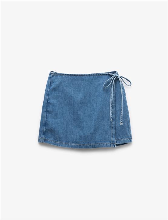 Koton 5Sal40010Md Mıd Orta Indıgo Kadın Pamuk Denım Short