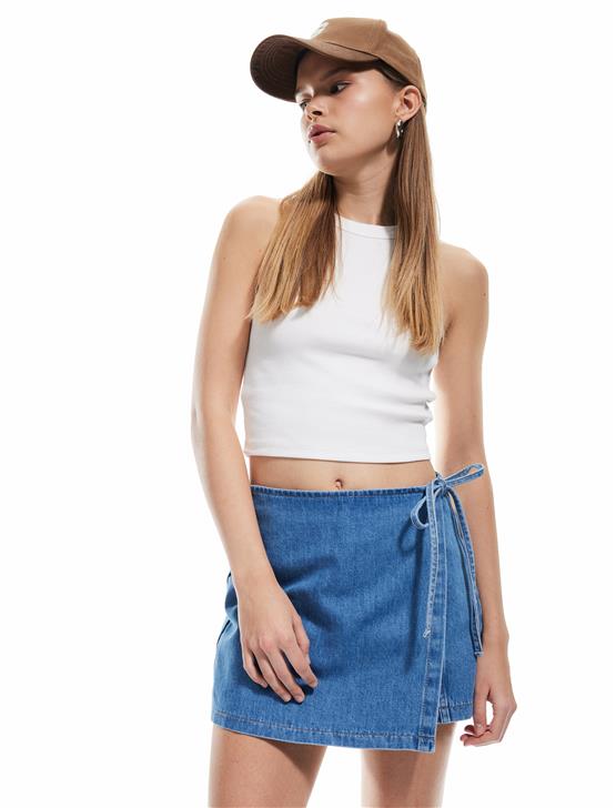 Koton 5Sal40010Md Mıd Orta Indıgo Kadın Pamuk Denım Short