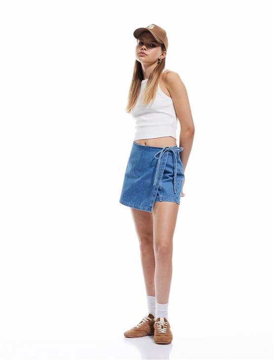 Koton 5Sal40010Md Mıd Orta Indıgo Kadın Pamuk Denım Short