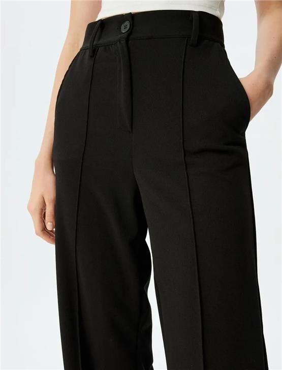 Koton 5Sal40015Ik 999 Sıyah Genc Kız Elastan Jersey Pantolon