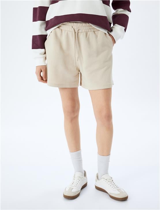 Koton 5Sal40020Ik 050 Bej Genc Kız Pamuk Jersey Short